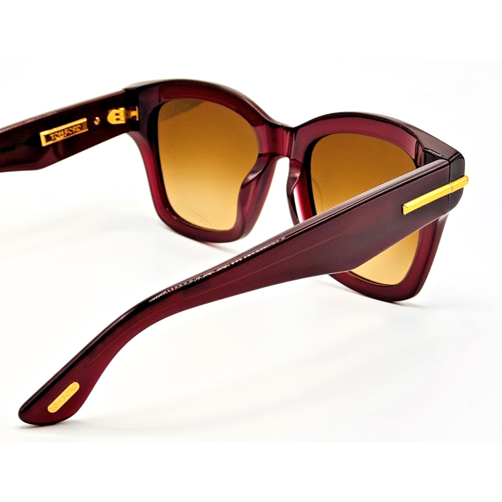 Tom Ford Sunglasses Icon TF1329 81F Violet Butterfly Brown Gradient Lens 55mm - Picture 10 of 16